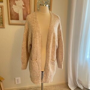 Z Supply long open cardigan sweater oatmeal slouchy